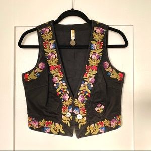 Free People Embroidered Vest